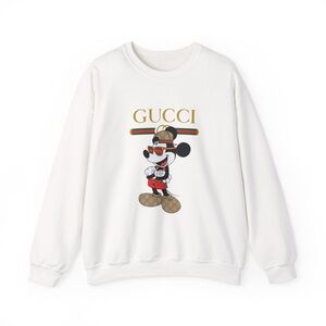 White Sweatshirt with Mickey Mouse Design